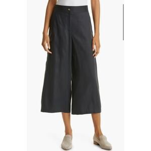 Club Monaco High-Waisted Culottes Caviar Black Size 10 – Wide-Leg Cropped Pants